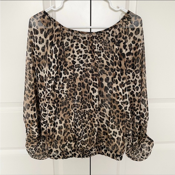 Trac Blouse Top Leopard Print - Picture 3 of 6